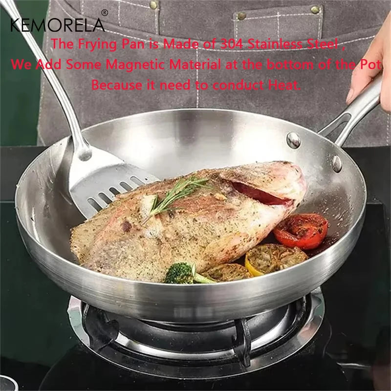 Patelnie ze stali nierdzewnej vabena 5-warstwowe – patelnie wok nieprzywierające 22-28cm