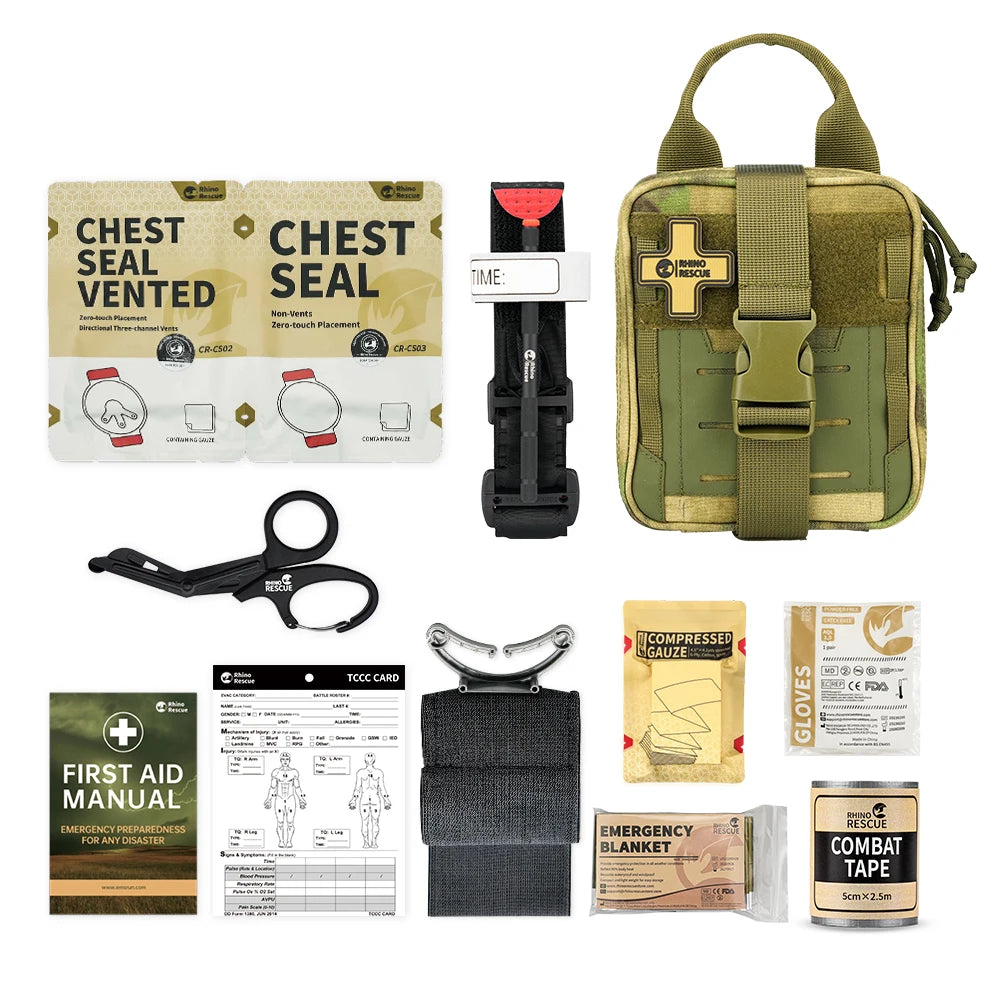 Apteczka rhino rescue edc – taktyczny zestaw przetrwania i pomocy pourazowej