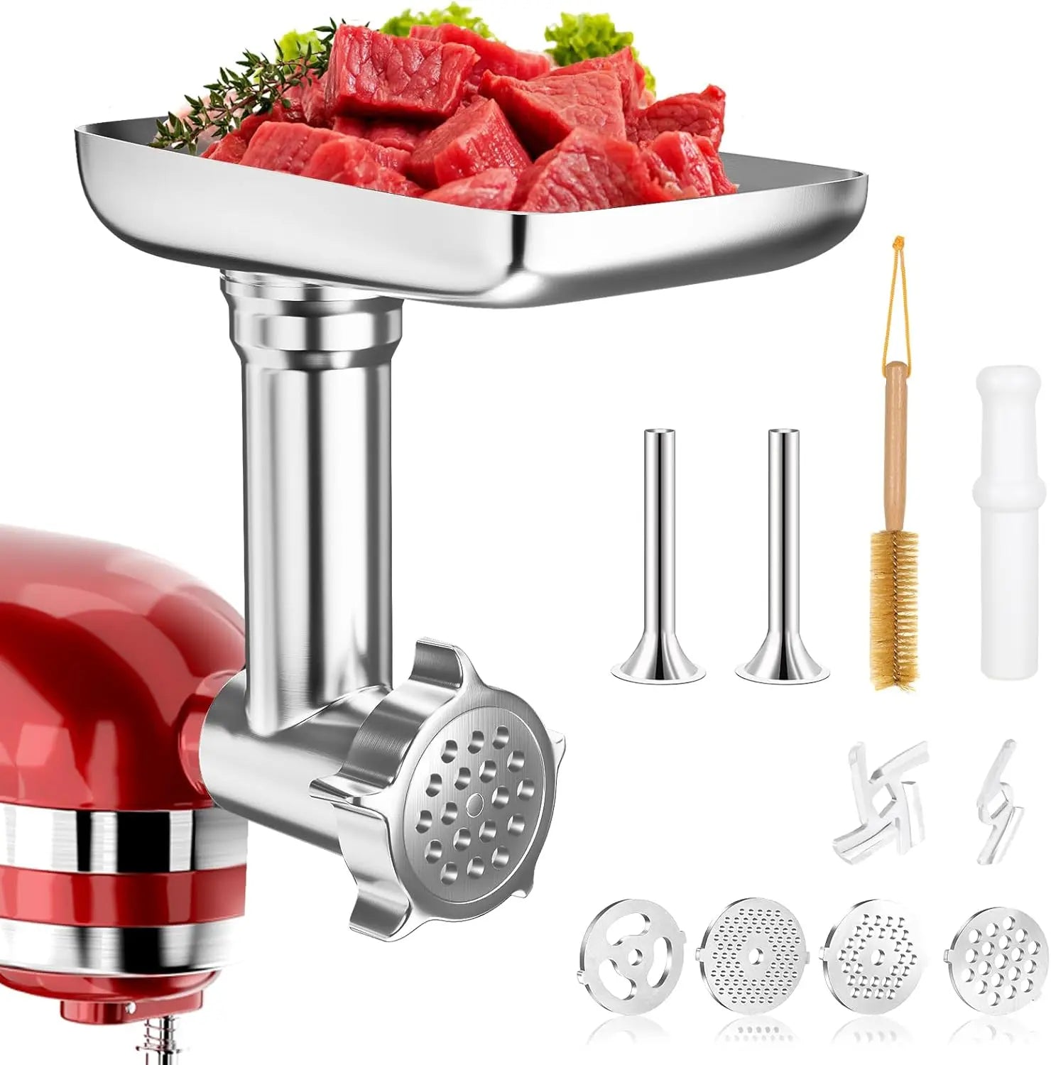 Vabena metalowe przystawki do mielenia mięsa i napełniania kiełbas do mikserów kitchenaid i cuisinart