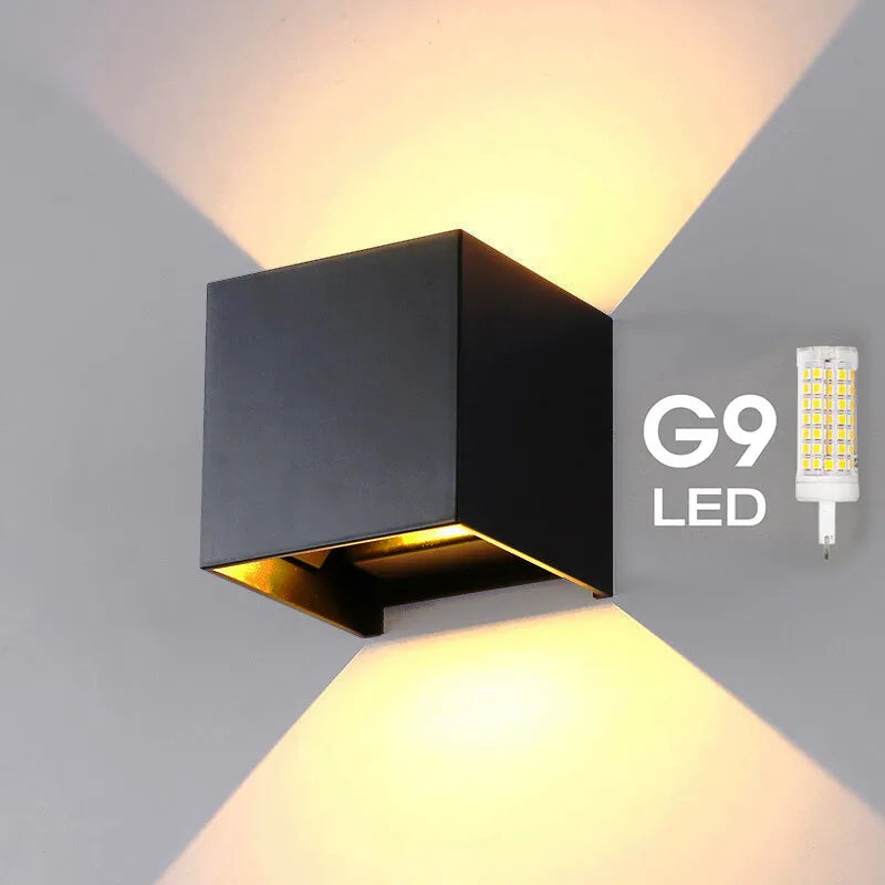 Kicaao nowoczesna architektoniczna wodoodporna lampa ścienna led | oświetlenie zewnętrzne