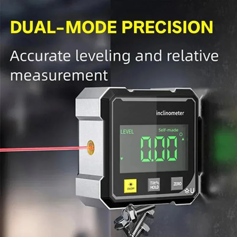 Digital Inclinometer with Dual Magnets & Laser Levels