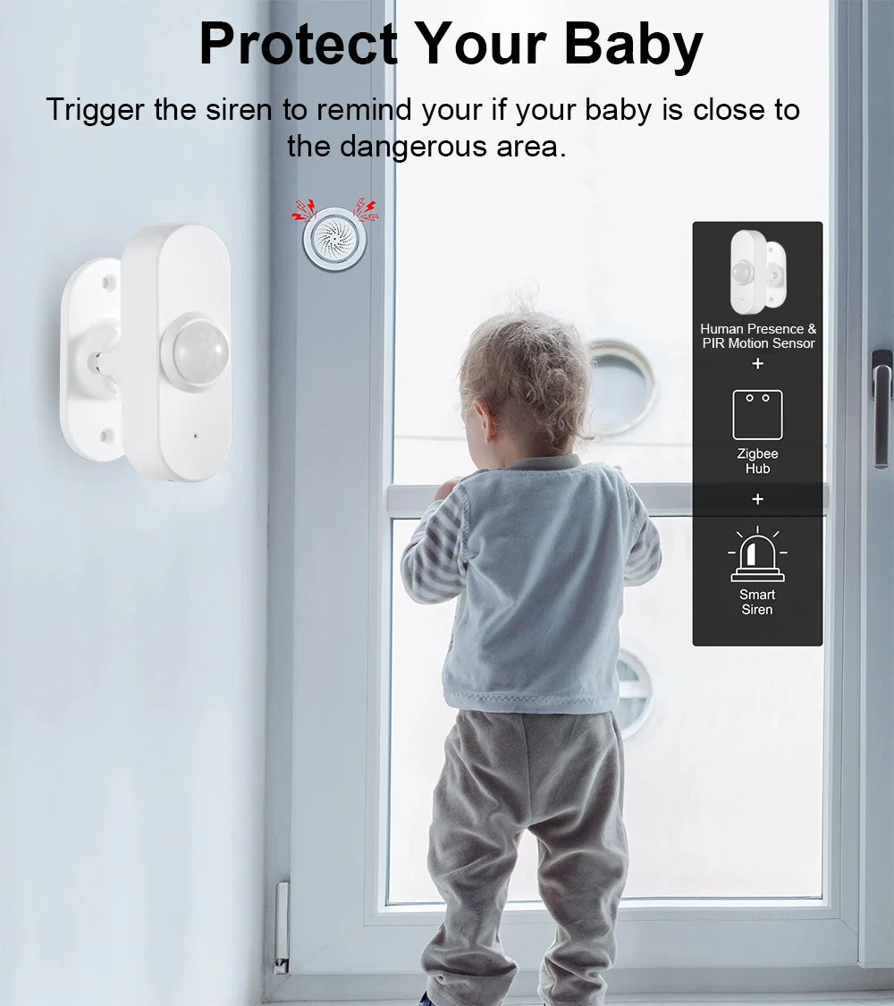 Haozee 24G mm Wave Presence Sensor for Smart Home Security