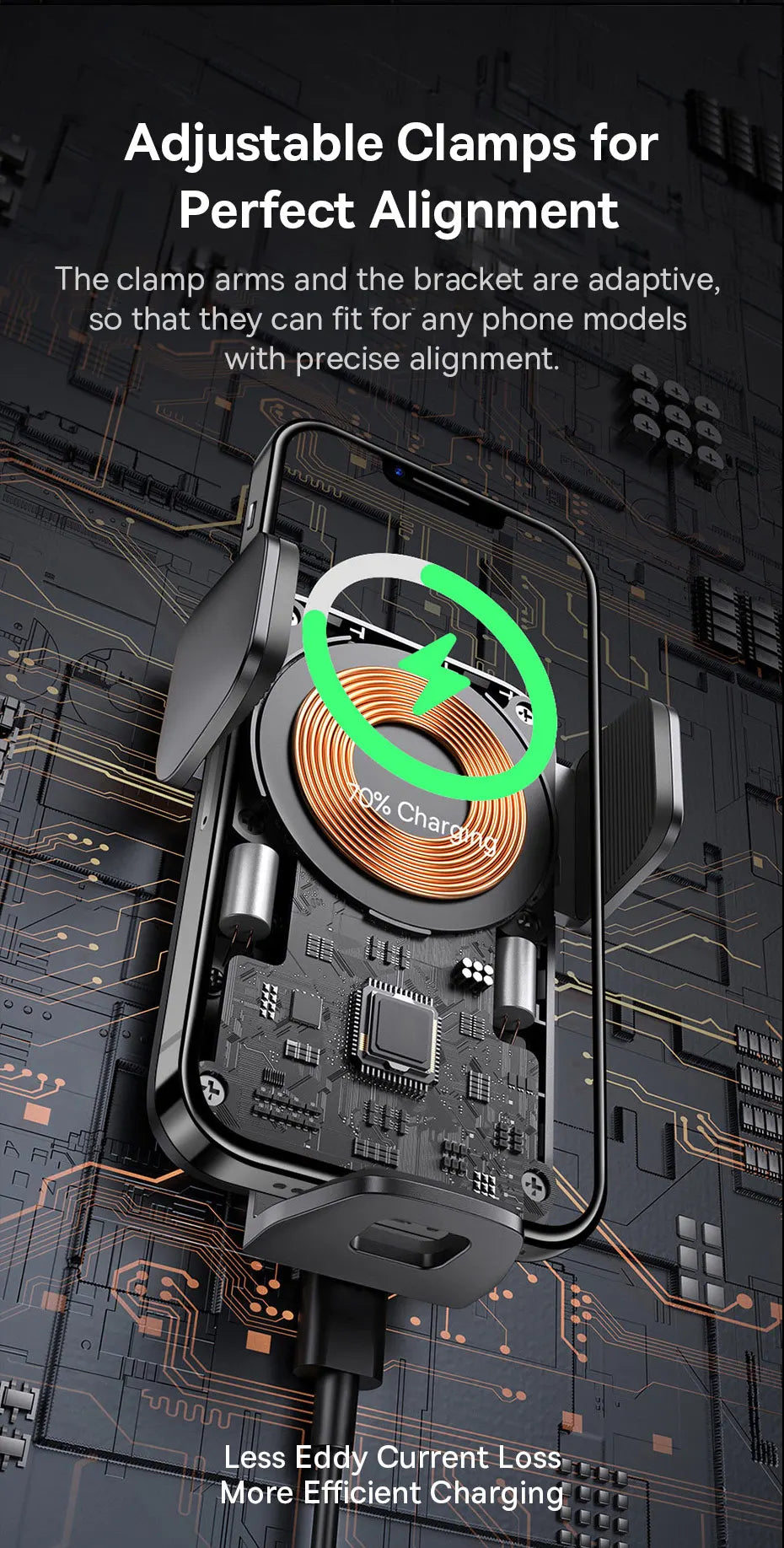 Baseus Infrared 15W QI Wireless Car Charger Phone Holder