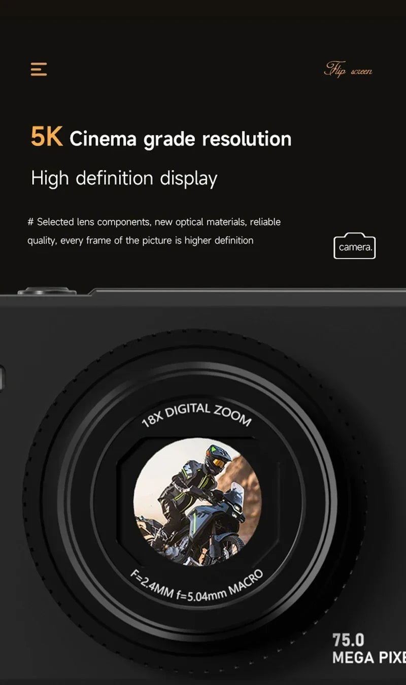 Kamera vlogowa oneplus 5k – 75mp, obrotowy ekran, 18x zoom