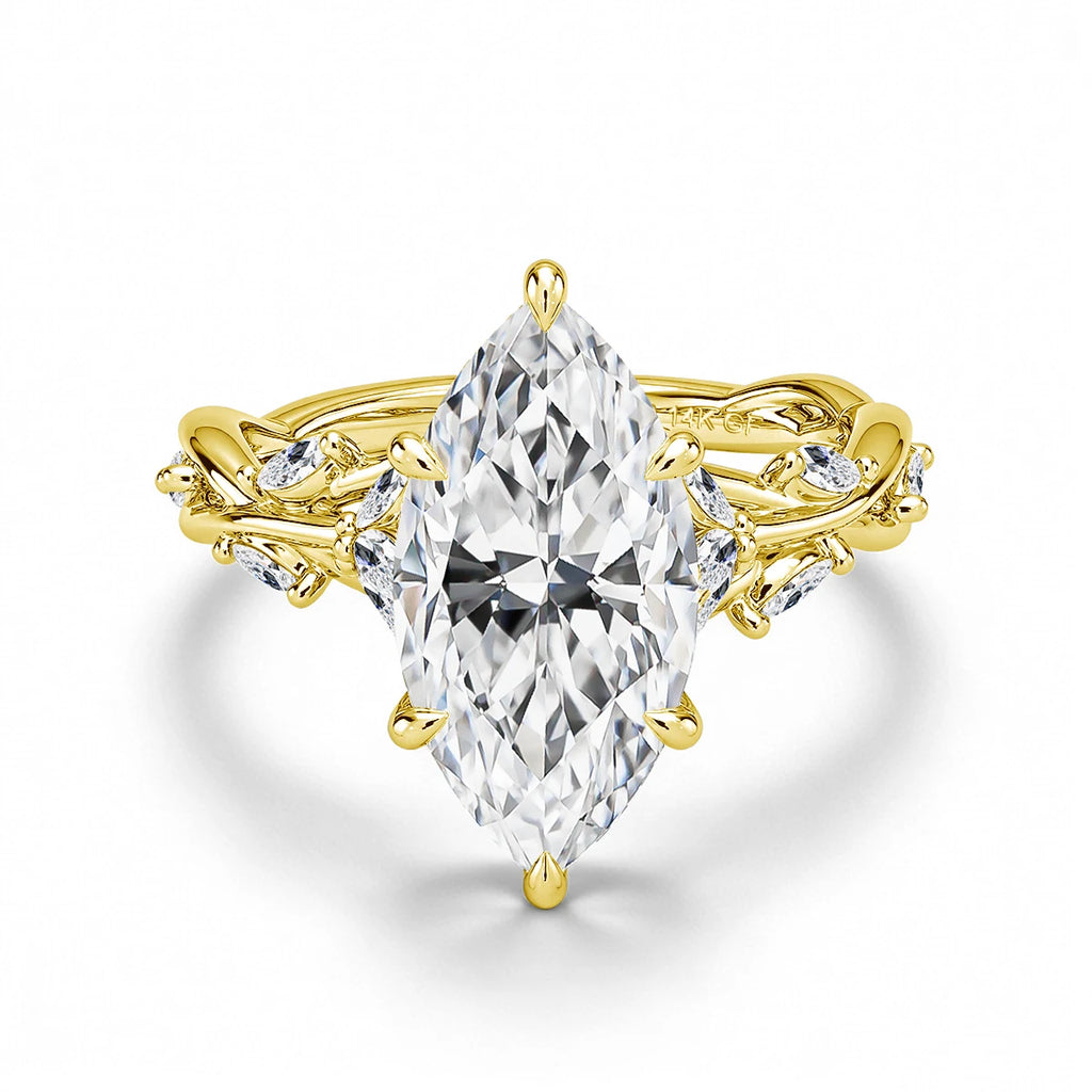 Vabena 14K Gold Filled 3CT Marquise Moissanite Engagement Ring