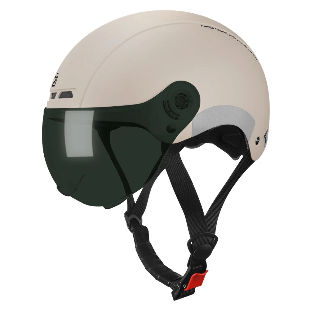 Kask rowerowy pemila z goglami, ochroną uszu i odblaskami - dla dorosłych mtb szosa e-bike
