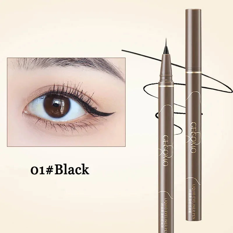 Ultracienki wodoodporny eyeliner do dolnej powieki i efektu silkworm - czarnobrązowy