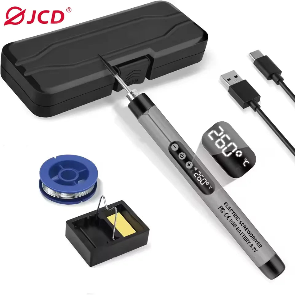 Bezprzewodowa cyfrowa lutownica usb – regulacja temperatury 300-450℃ typ-c 1000mah