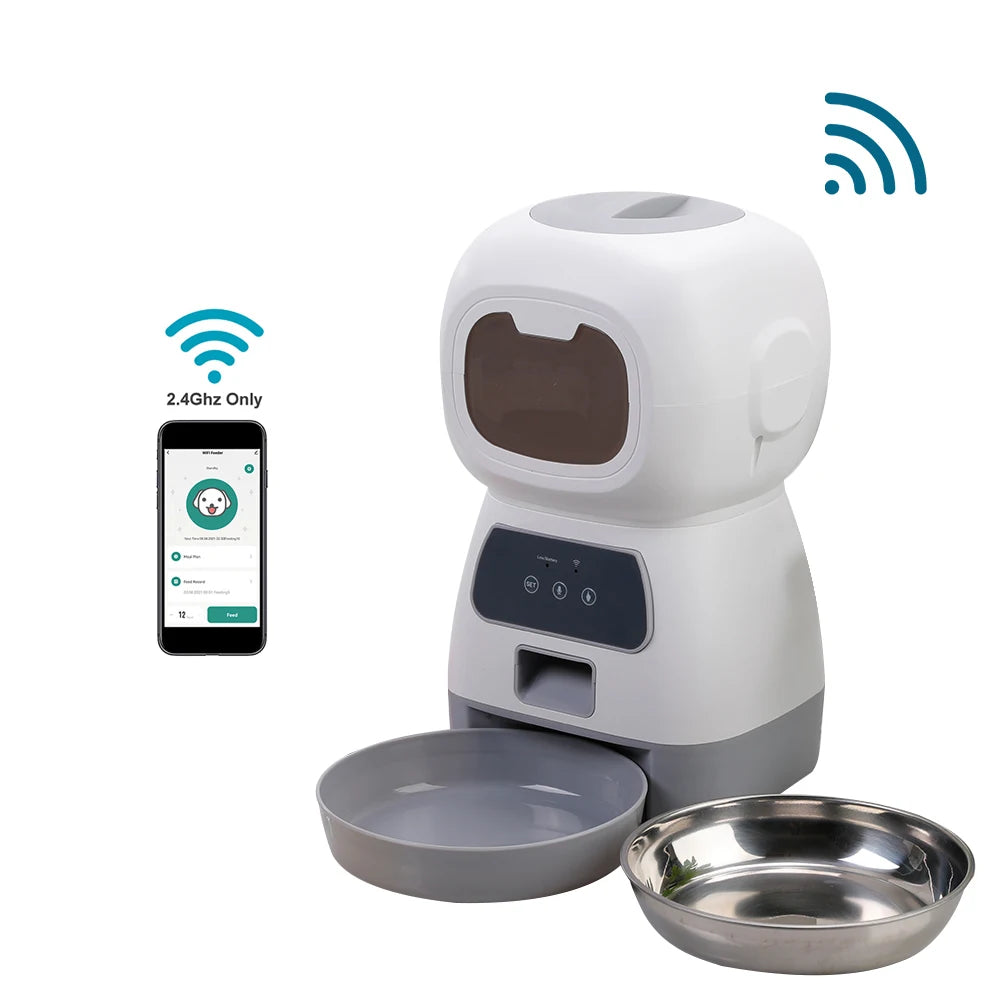 Automatyczny podajnik dla kota zyfeeder wi-fi – dozownik powolnego podawania swirl