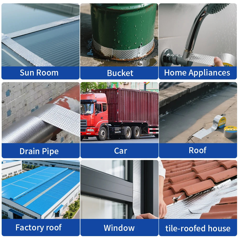 Waterproof Aluminum Butyl Tape - High Temp Roof & Wall Repair Sealant