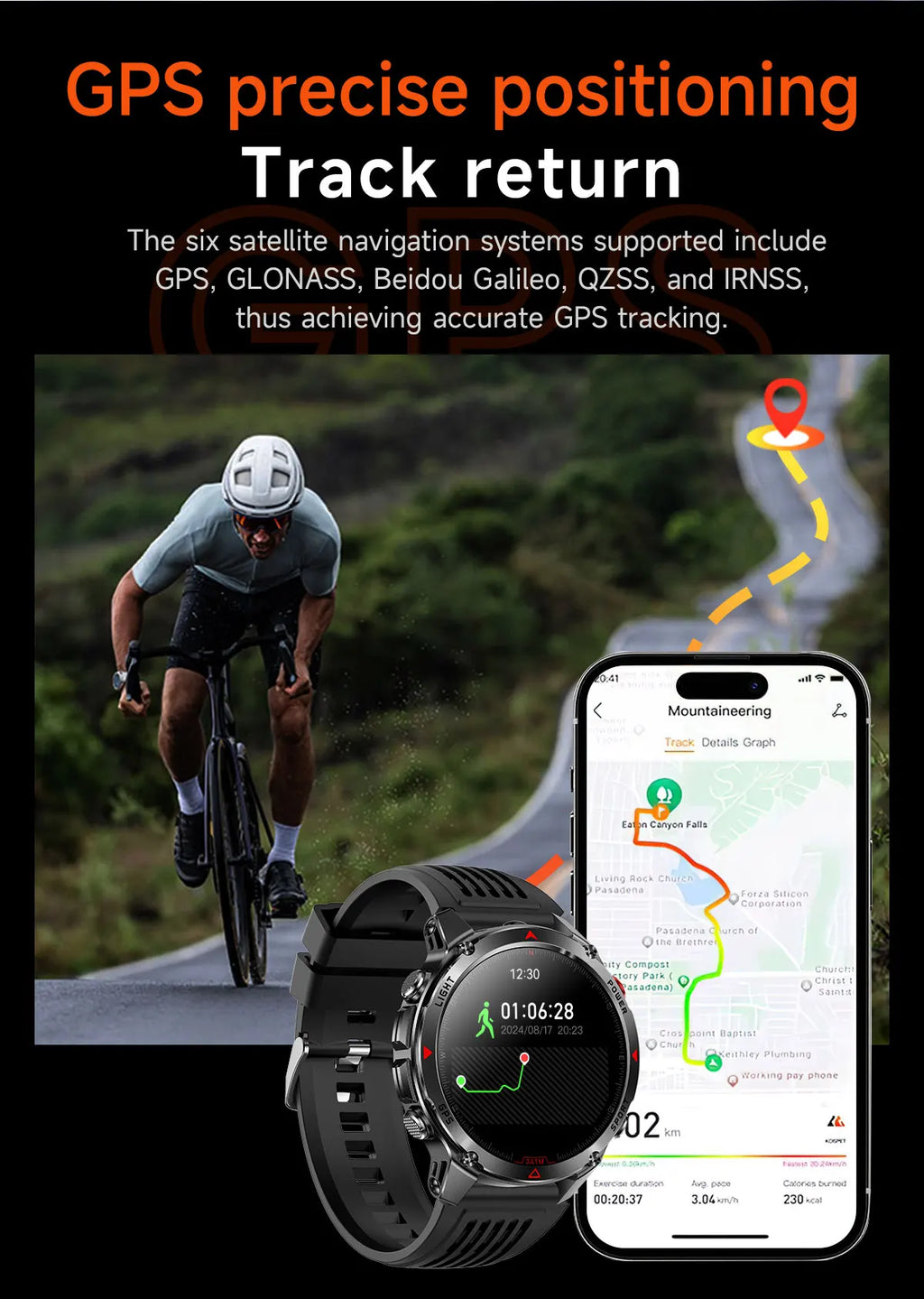 Zegarek vabena 2025 gps z mapami | nawigacja i fitness dla kobiet i mężczyzn
