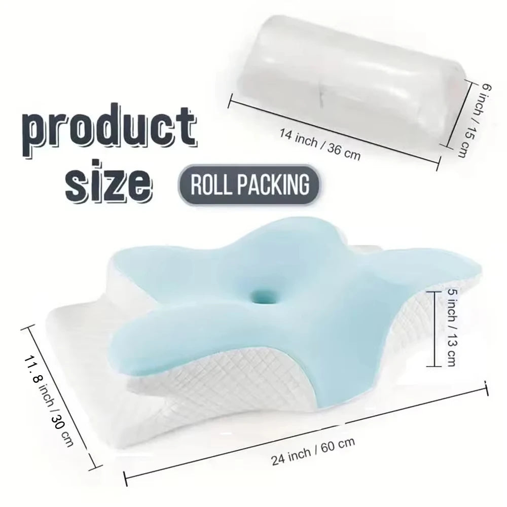 2026 Butterfly Memory Foam Sleep Pillow | Ergonomic Neck Protection & Slow Rebound Comfort