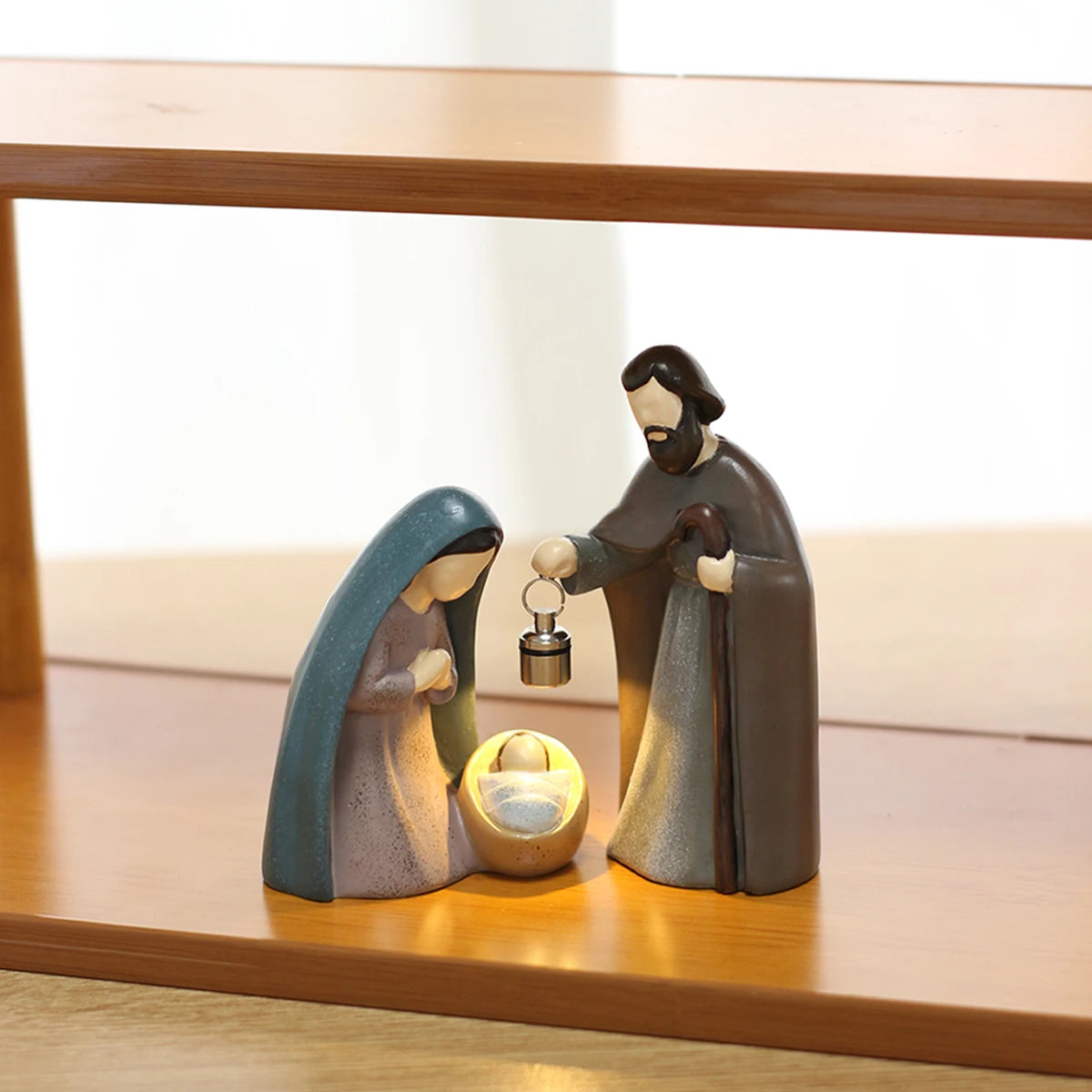 Luminous Nativity Scene Ornament Set - Holiday Decor