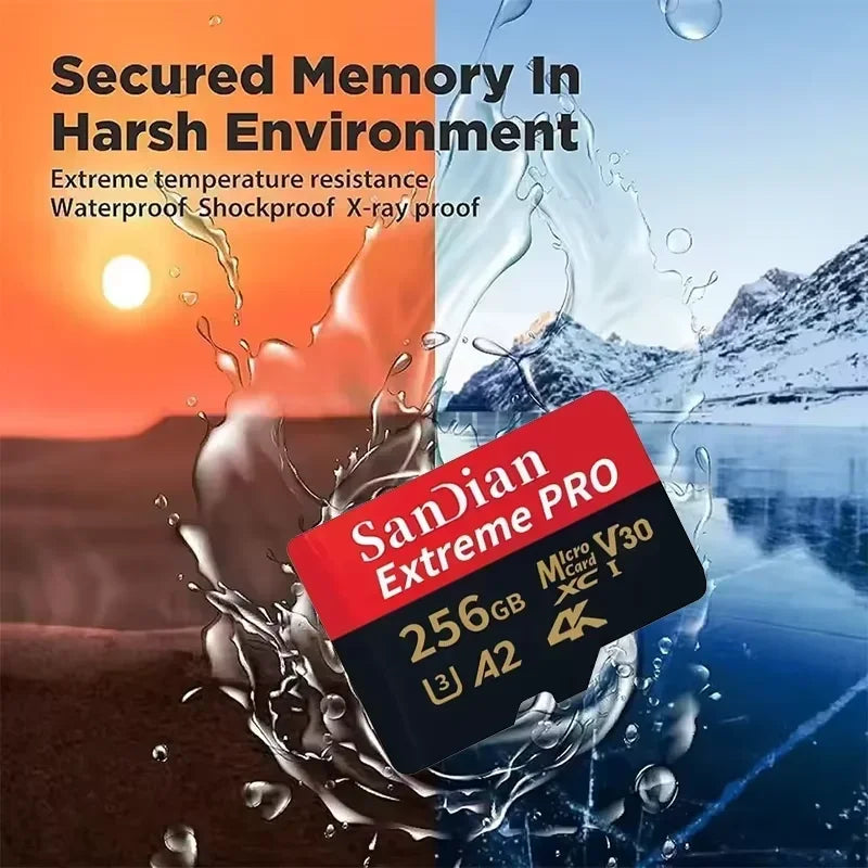 High-Speed Micro SD Card U3 V30 for 4K UHD Video & Apps | 128GB-512GB