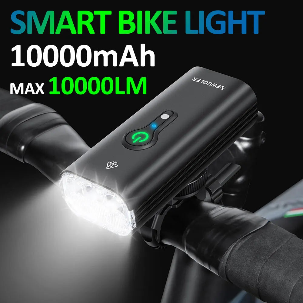 NEWBOLER 10000LM Smart Bicycle Light | USB Rechargeable 10000mAh Front Lamp