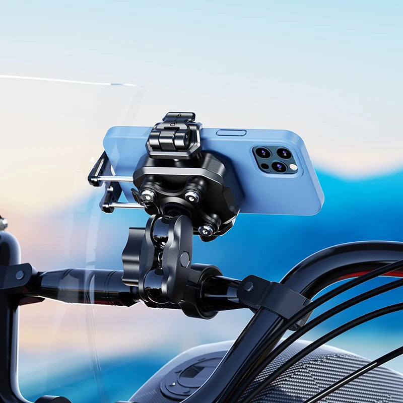 Uchwyt motocyklowy na telefon apex rush – ładowarka bezprzewodowa 15w i usb-c 36w