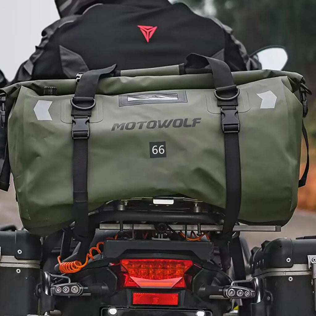 Wodoodporna torba motocyklowa na bagaż | suchy plecak rolowany | 20l, 40l, 66l