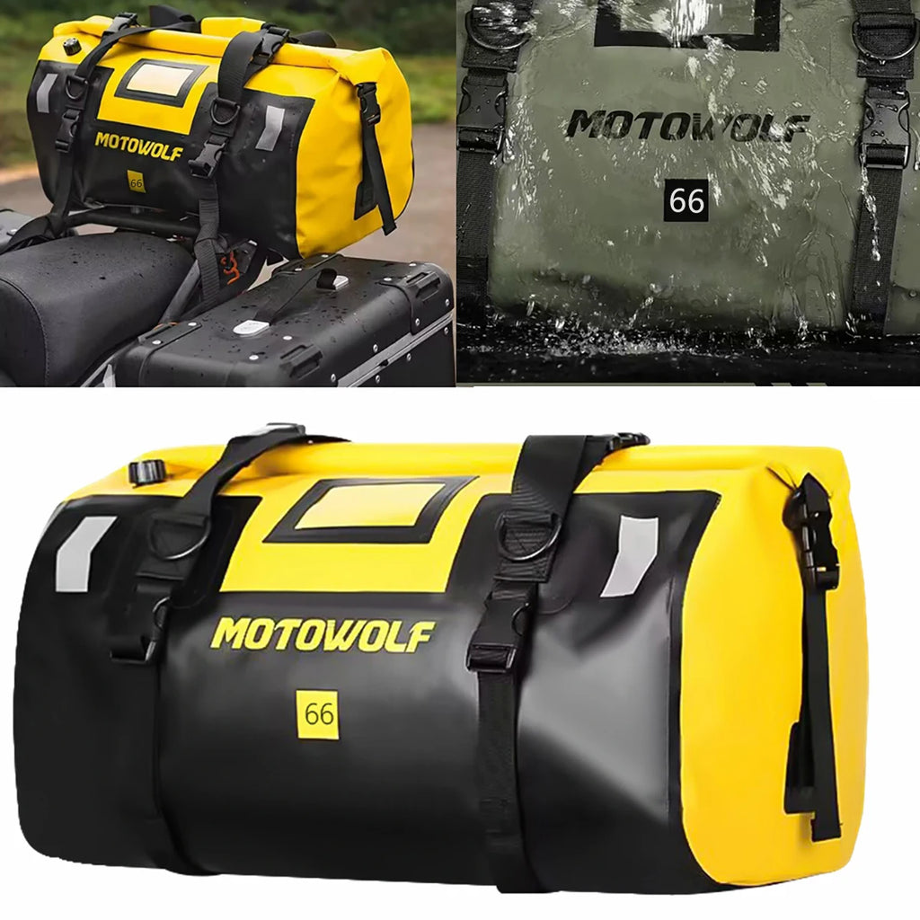 Wodoodporna torba motocyklowa na bagaż | suchy plecak rolowany | 20l, 40l, 66l