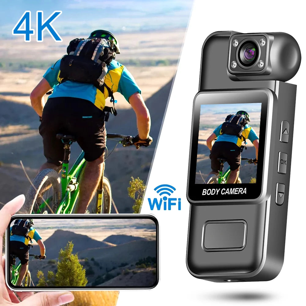 Mini 4K HD WiFi Body Camera | Wearable Security Recorder