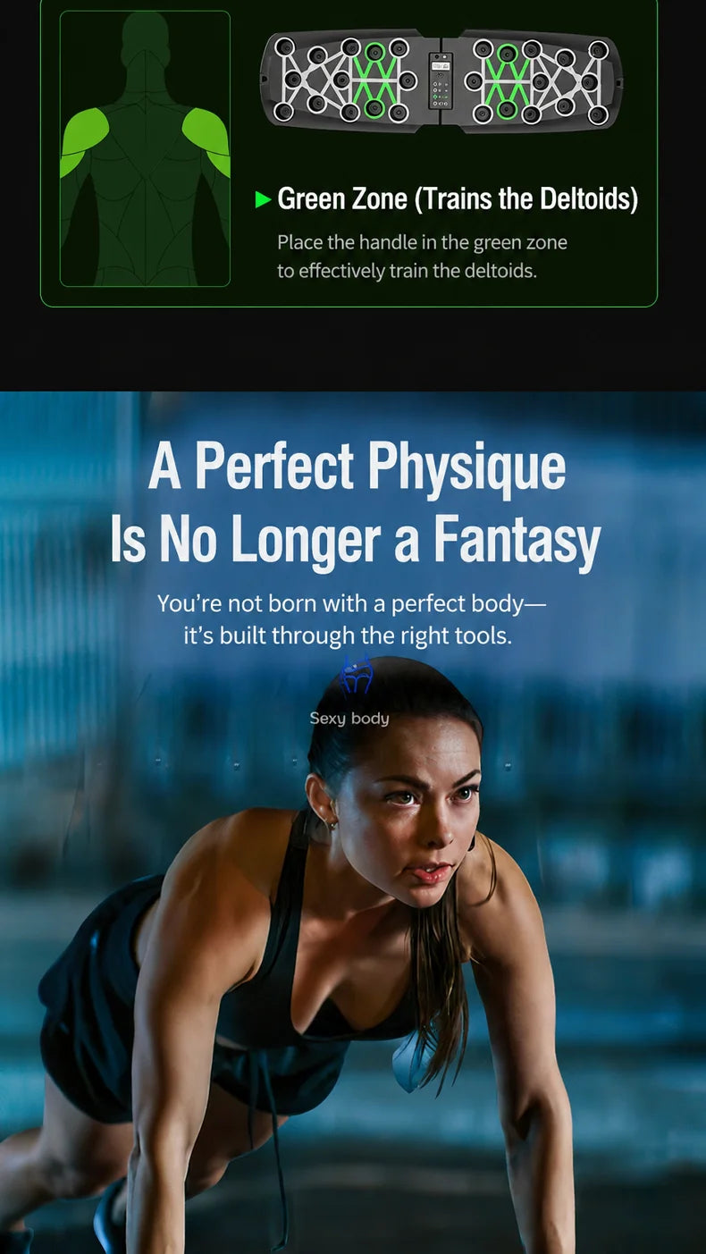 Przenośna deska do pompkek | sprzęt fitness do ćwiczeń w domu