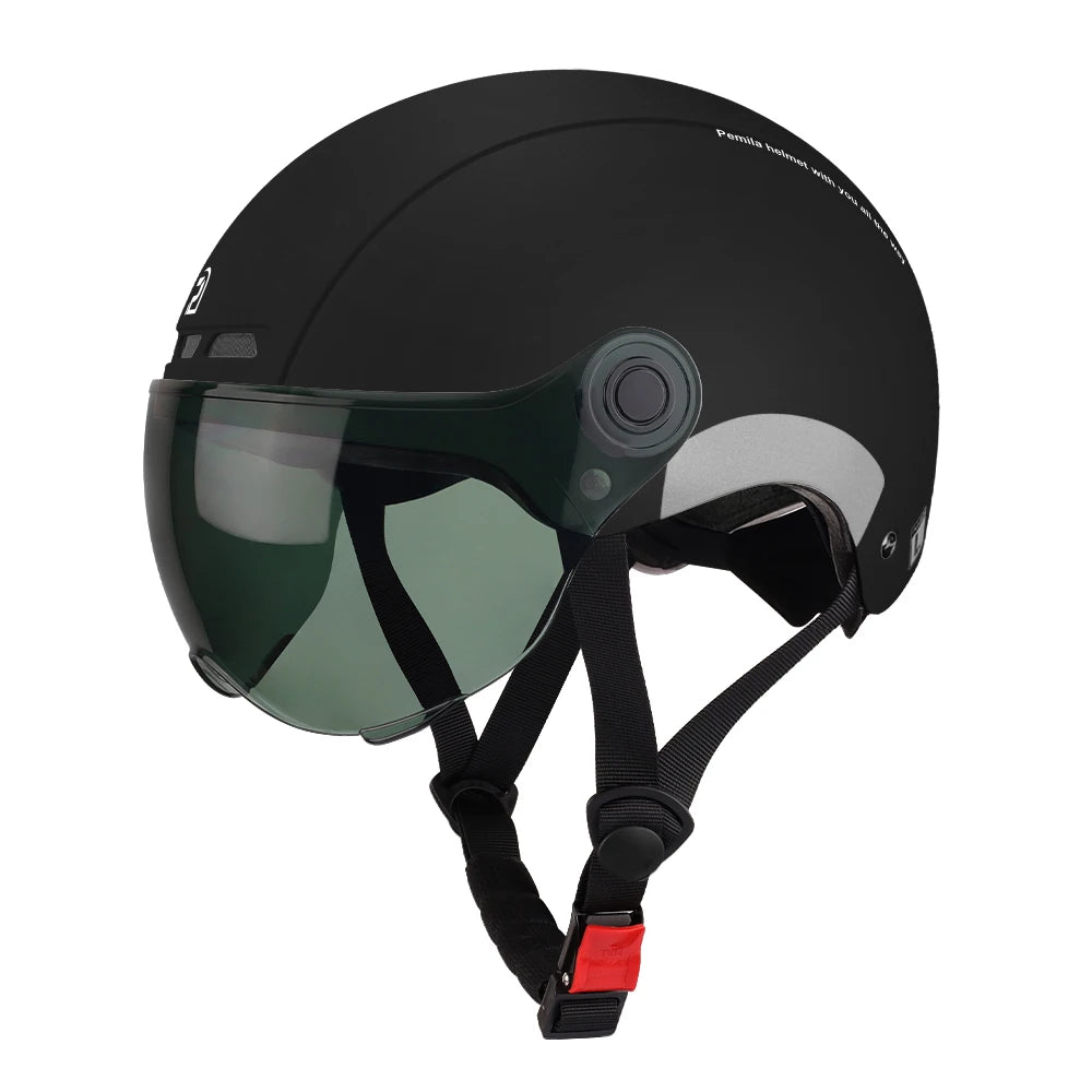 Kask rowerowy pemila z goglami, ochroną uszu i odblaskami - dla dorosłych mtb szosa e-bike