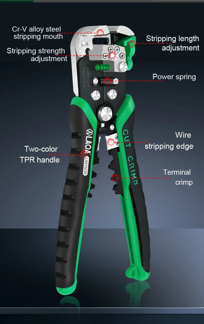 LAOA Automatic Wire Stripper Crimper Pliers - Electrician Tool