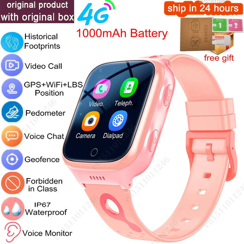 Zegarek smartwatch kgg 4g dla dzieci | gps, rozmowy wideo i sos