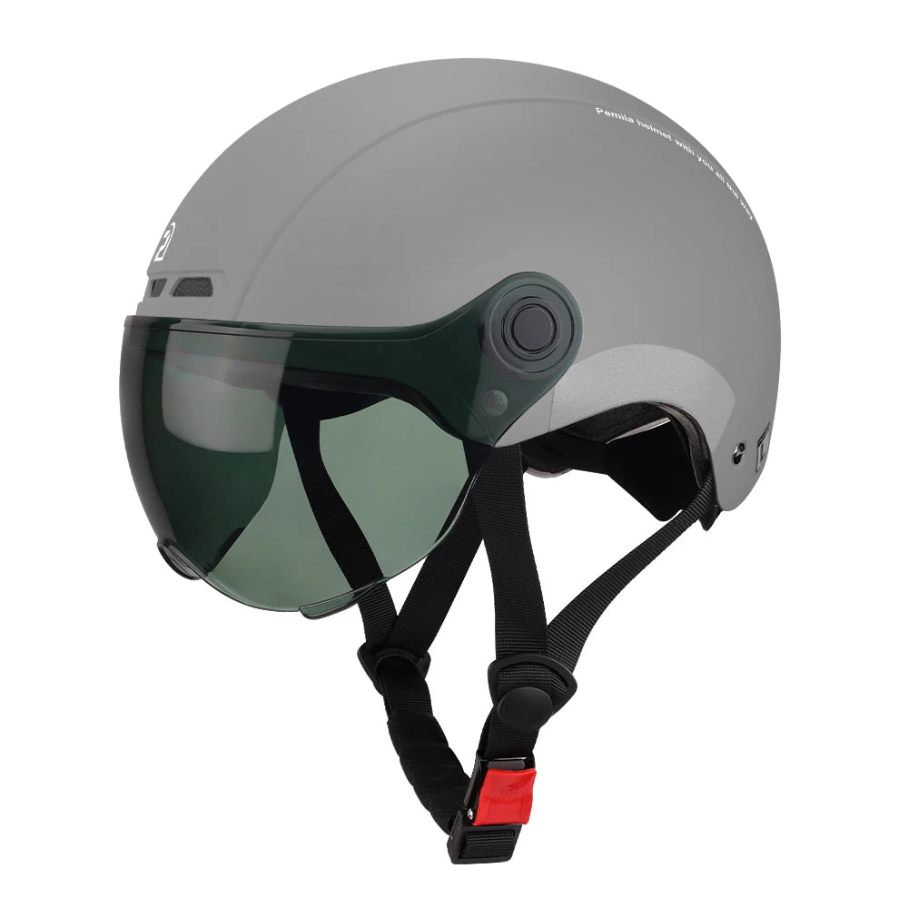 Kask rowerowy pemila z goglami, ochroną uszu i odblaskami - dla dorosłych mtb szosa e-bike
