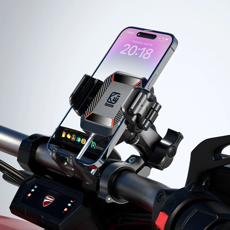 Uchwyt motocyklowy na telefon apex rush – ładowarka bezprzewodowa 15w i usb-c 36w