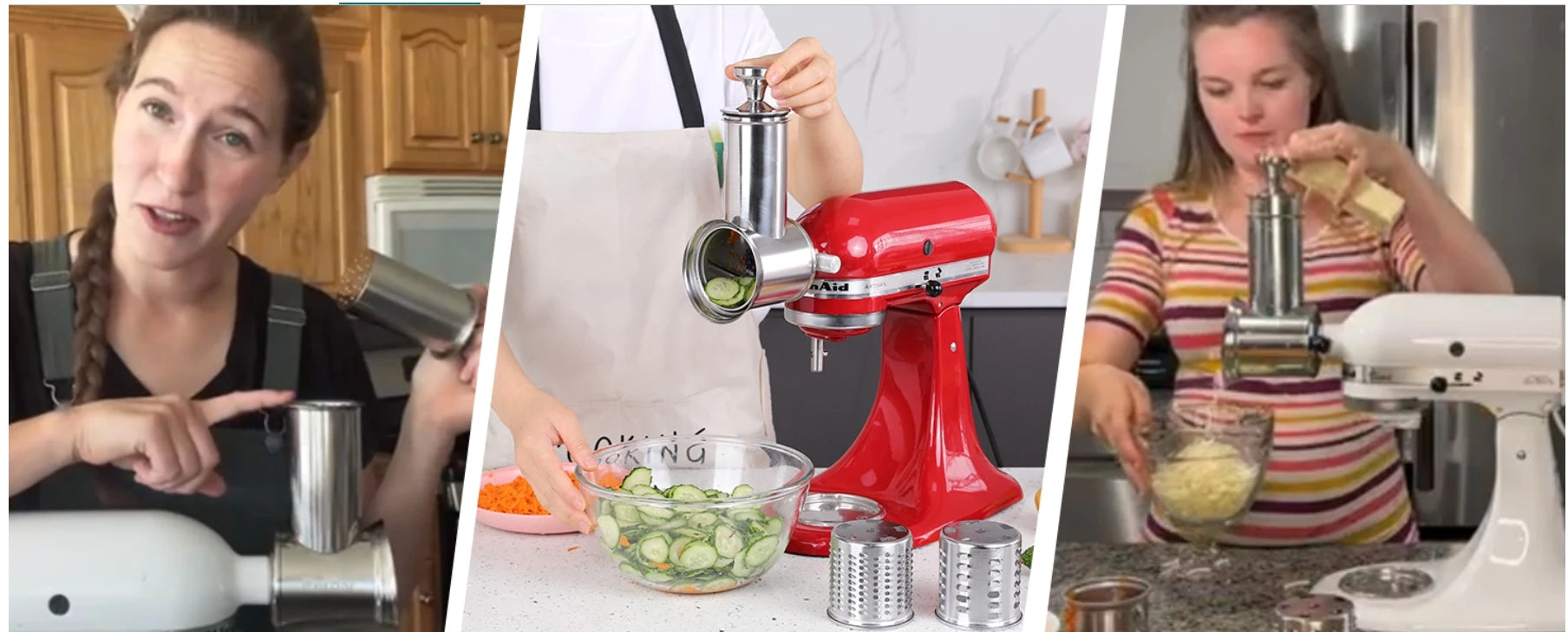 Nakładka krajalnica tarka do miksera kitchenaid – stal nierdzewna