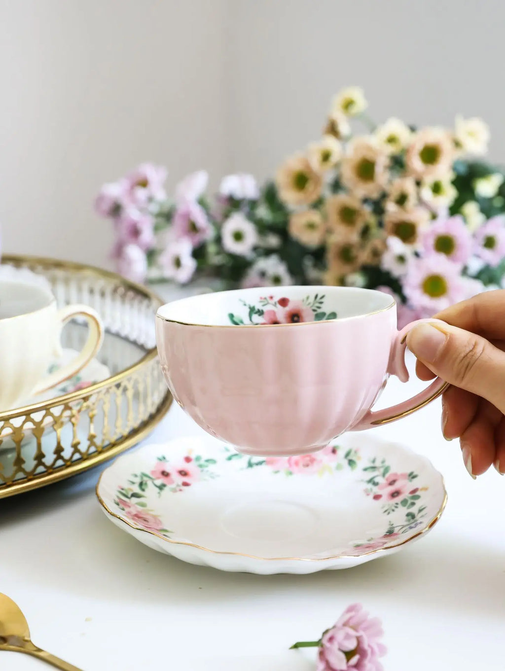 Vabena Luxury Bone China Coffee & Tea Set - Elegant Serveware