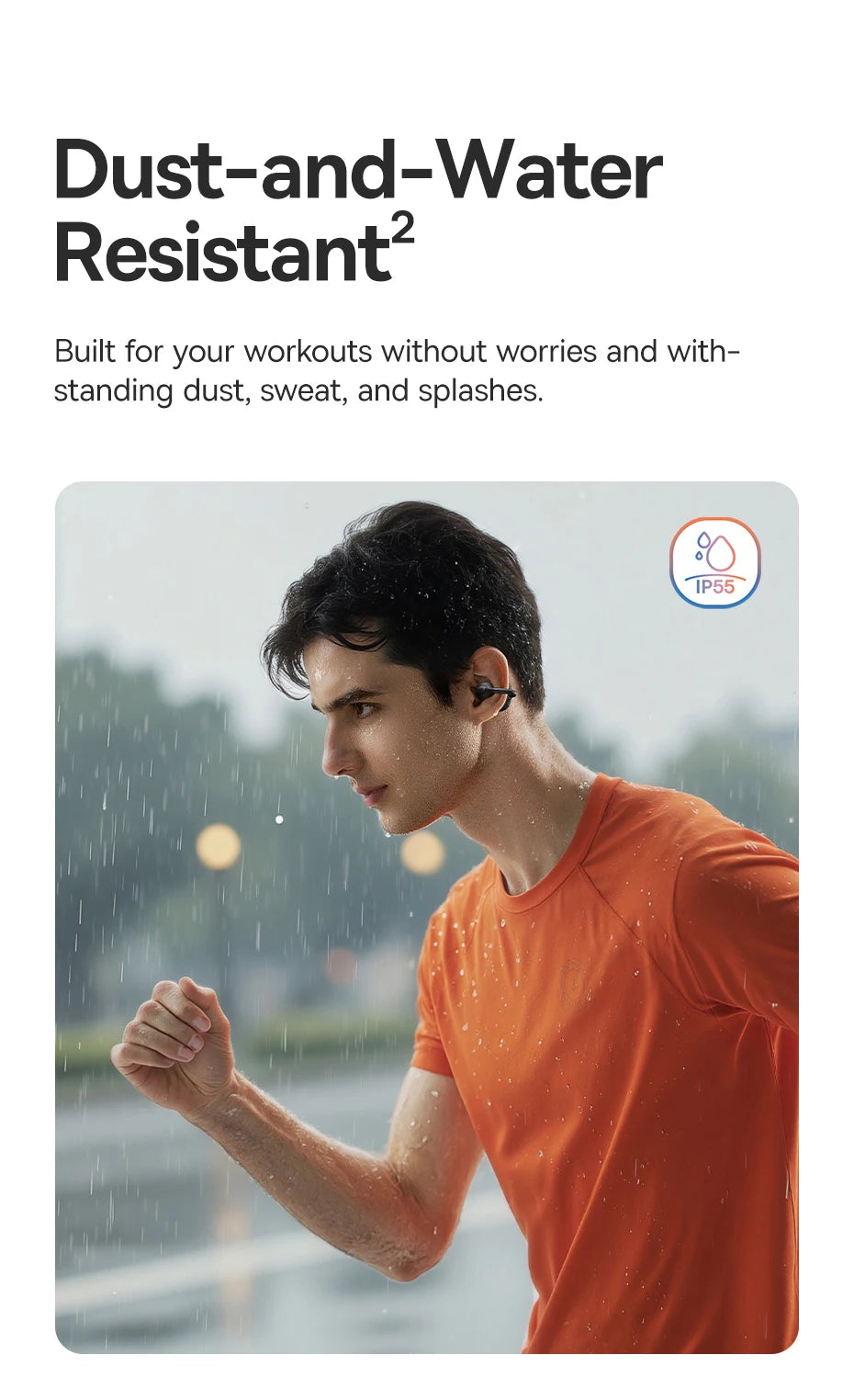 Baseus bc1 otwarte słuchawki na klips – bezprzewodowe sportowe słuchawki bluetooth 6.0 z 4 mikrofonami, super basem i ip55
