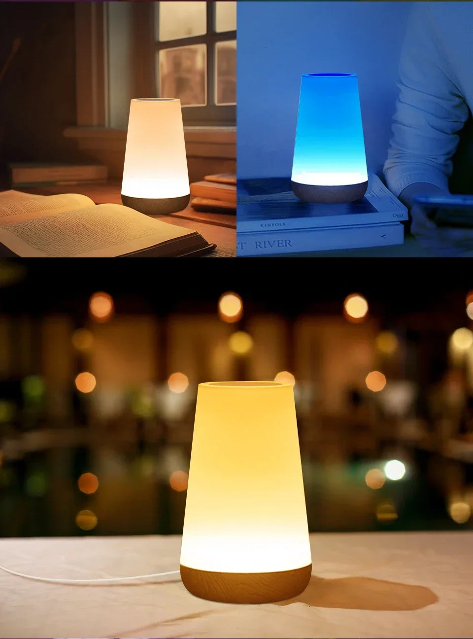 Inteligentna lampka nocna tuya wifi led - ściemniana lampa dotykowa z usb, alexa i google home