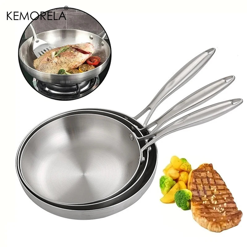 Patelnie ze stali nierdzewnej vabena 5-warstwowe – patelnie wok nieprzywierające 22-28cm