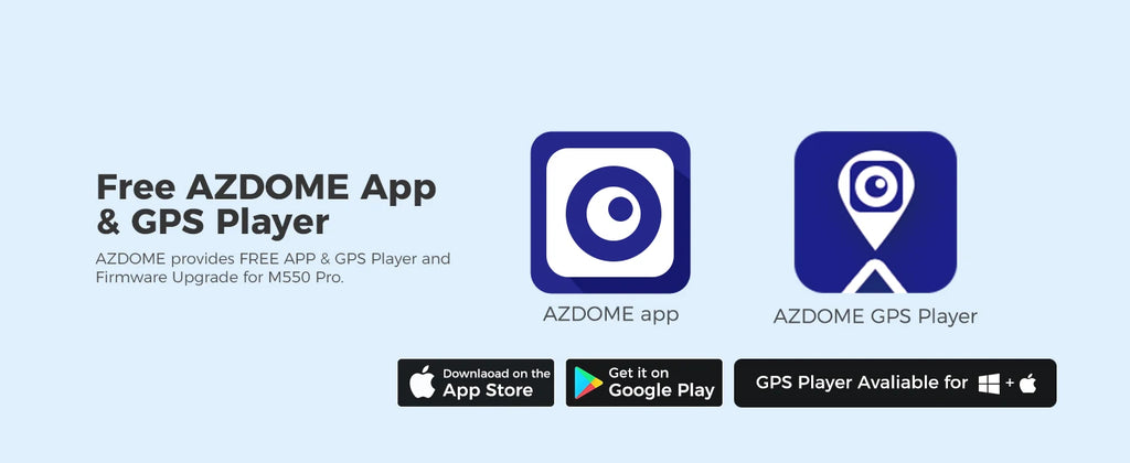 AZDOME M550 Pro 4K Dash Cam with GPS, WiFi & Night Vision