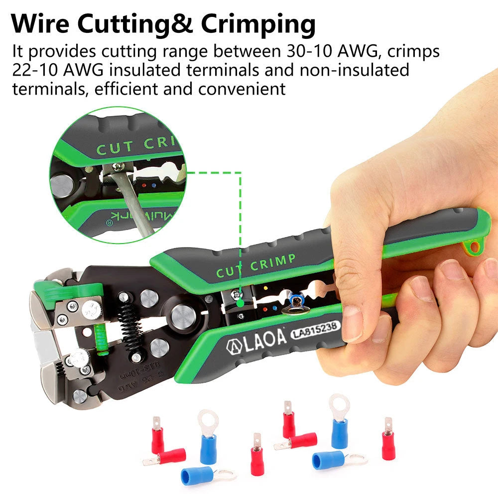LAOA Automatic Wire Stripper Crimper Pliers - Electrician Tool