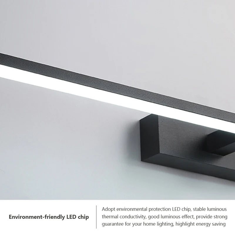 Vabena nowoczesna lampa ścienna led do łazienki, trzy kolory, aluminiowa