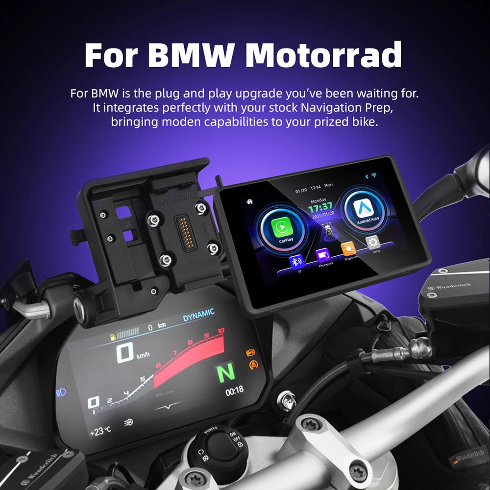 Ekiy bezprzewodowa nawigacja carplay android auto dla motocykli bmw gs & xr