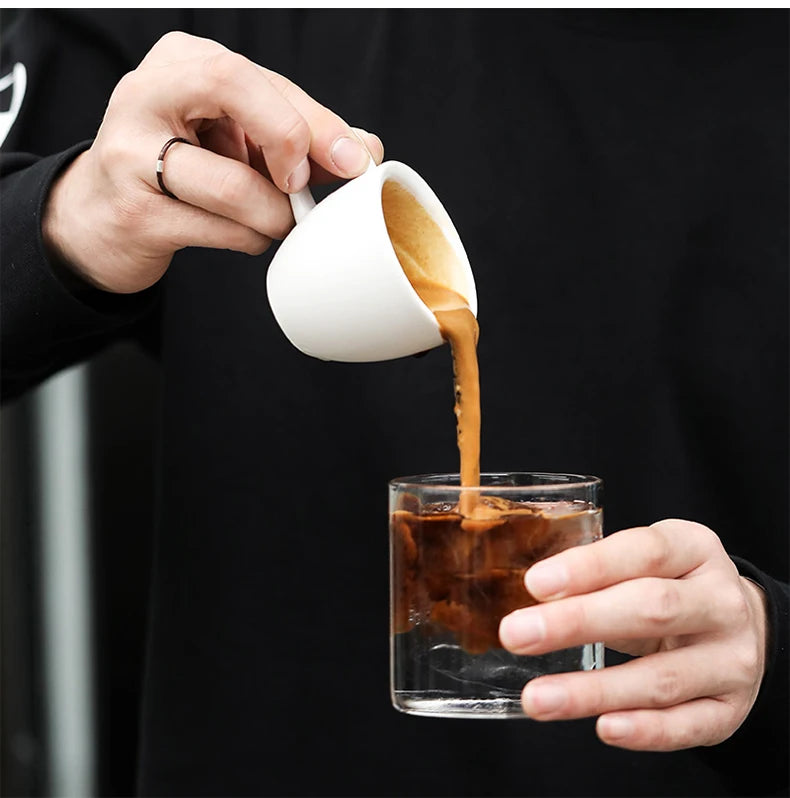 MHW-3BOMBER 80ml Ceramic Espresso Mug & Saucer for Latte Art