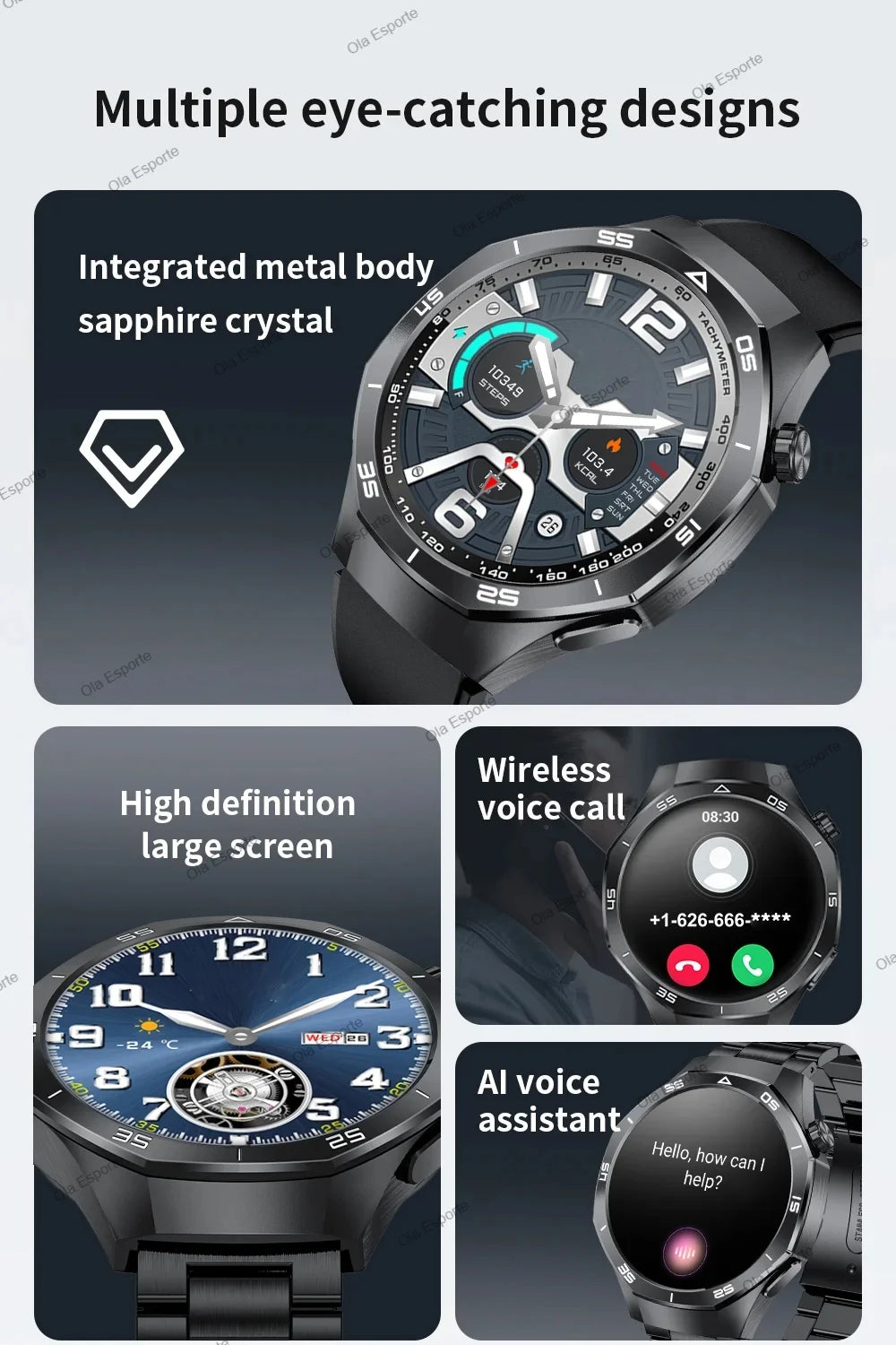 Vabena Watch 5 Pro GPS NFC Smartwatch | AMOLED Display