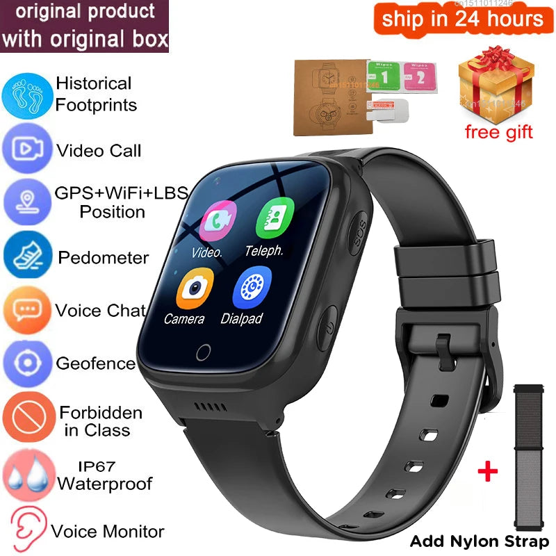 Kgg 4g smartwatch dziecięcy – lokalizator gps, rozmowy wideo, sos, wifi