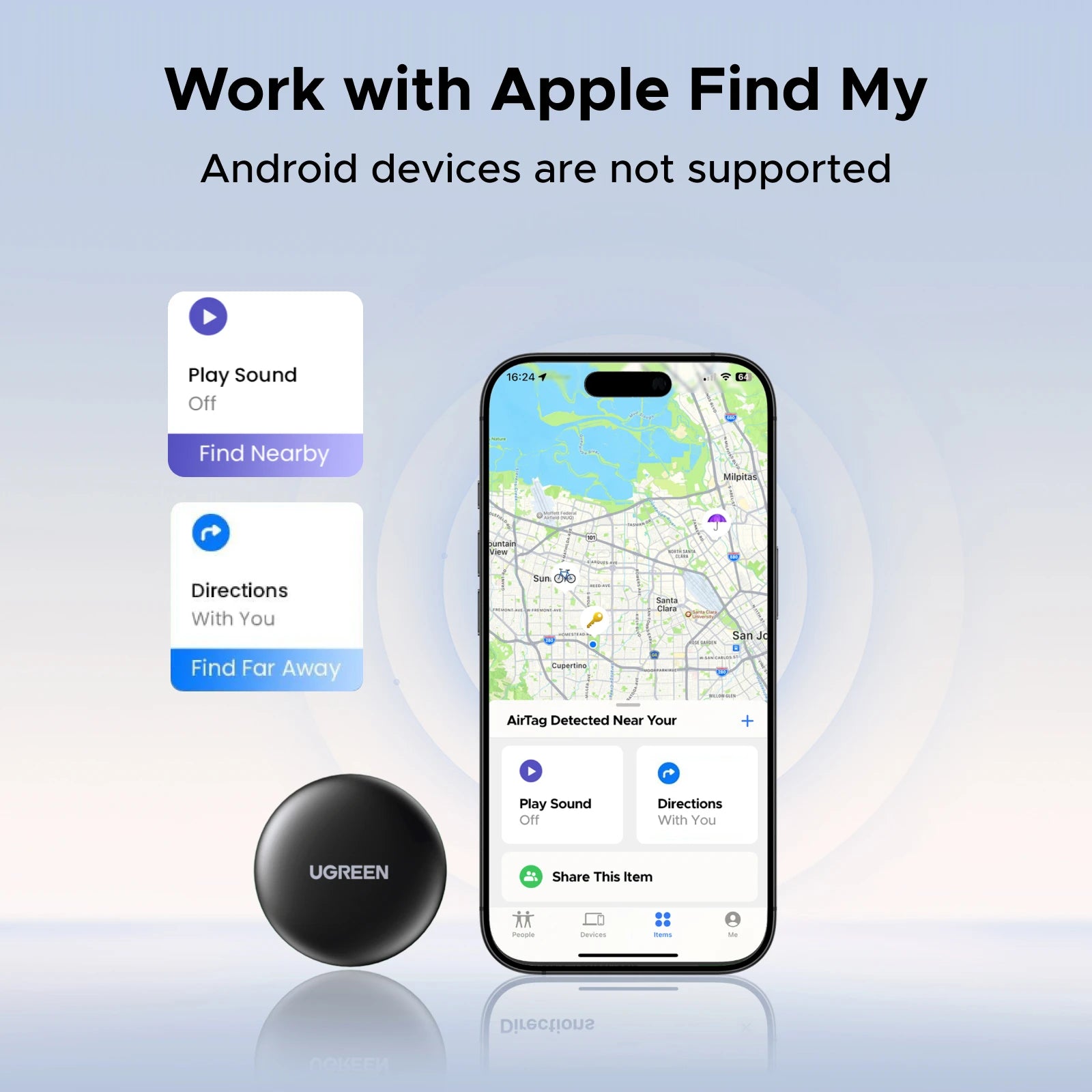 Ugreen finder smart tag z apple find my dla urządzeń ios