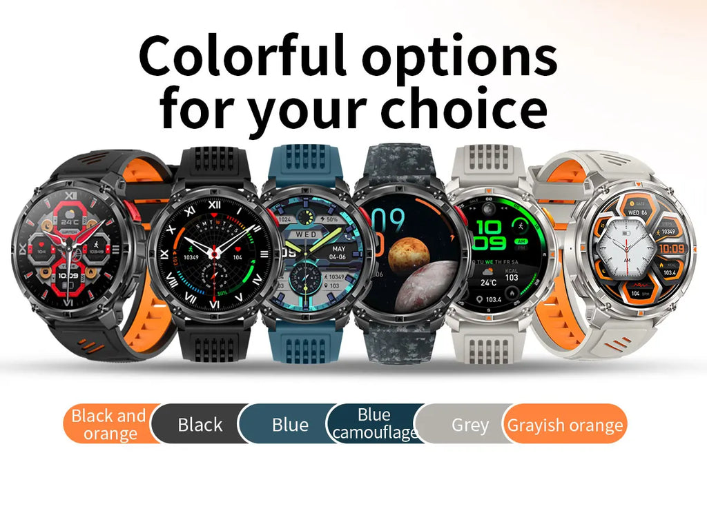 T-rex3 pro smartwatch | bateria 1100mah, gps, wodoodporny 5atm, wojskowy standard