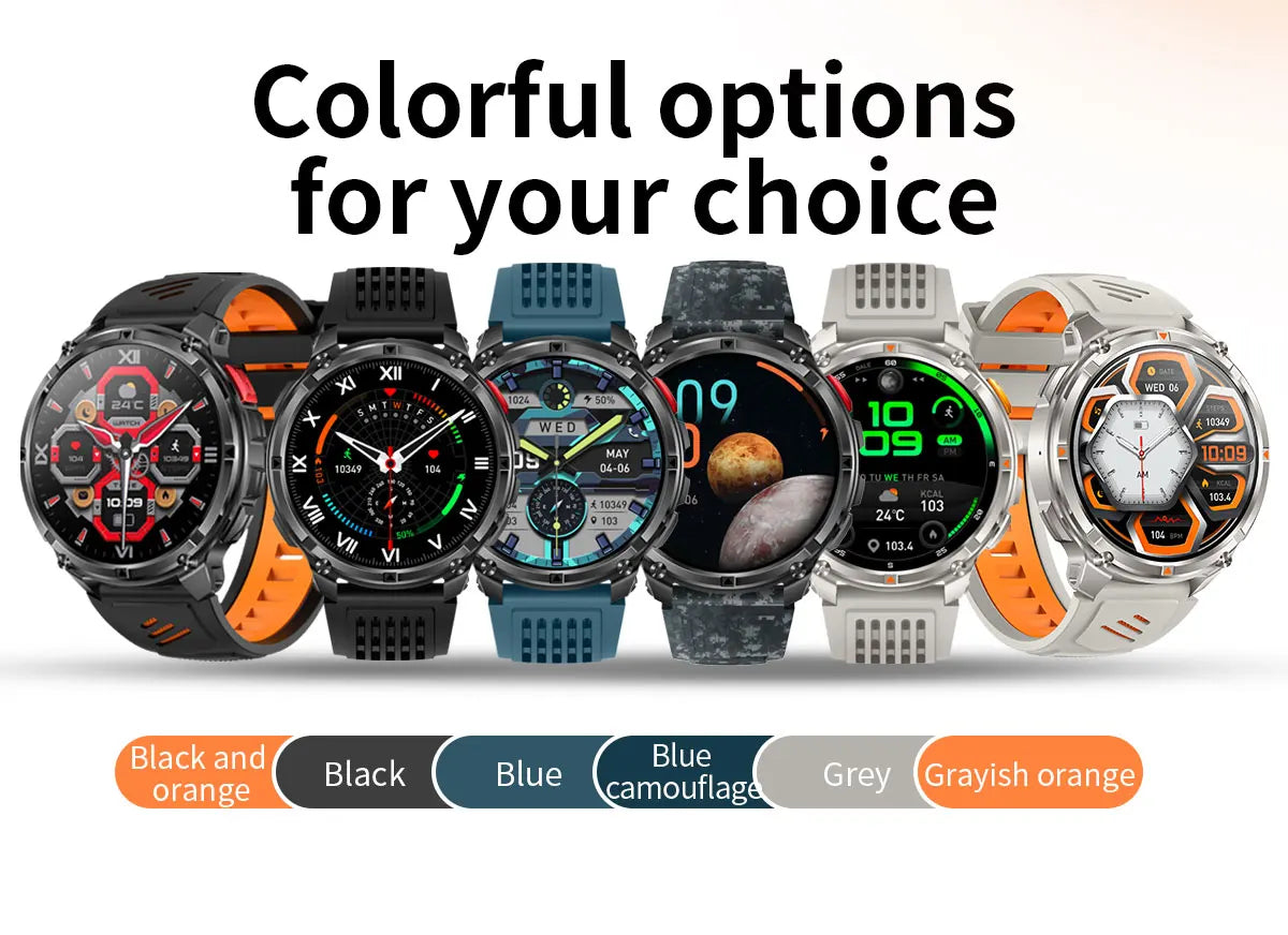 T-rex3 pro smartwatch | bateria 1100mah, gps, wodoodporny 5atm, wojskowy standard