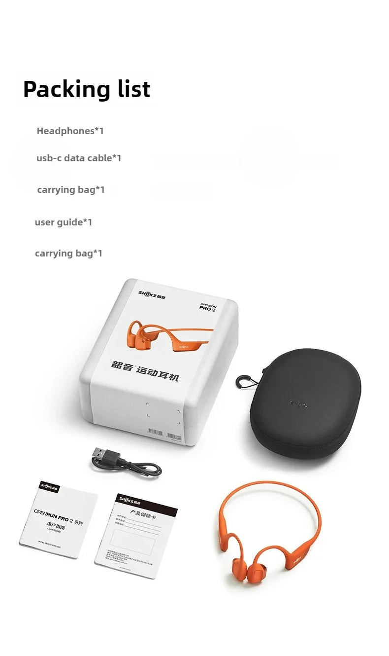 Słuchawki na przewodnictwo kostne shokz openrun pro 2 bluetooth s820 s821mini