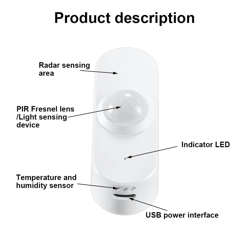 Haozee 24G mm Wave Presence Sensor for Smart Home Security