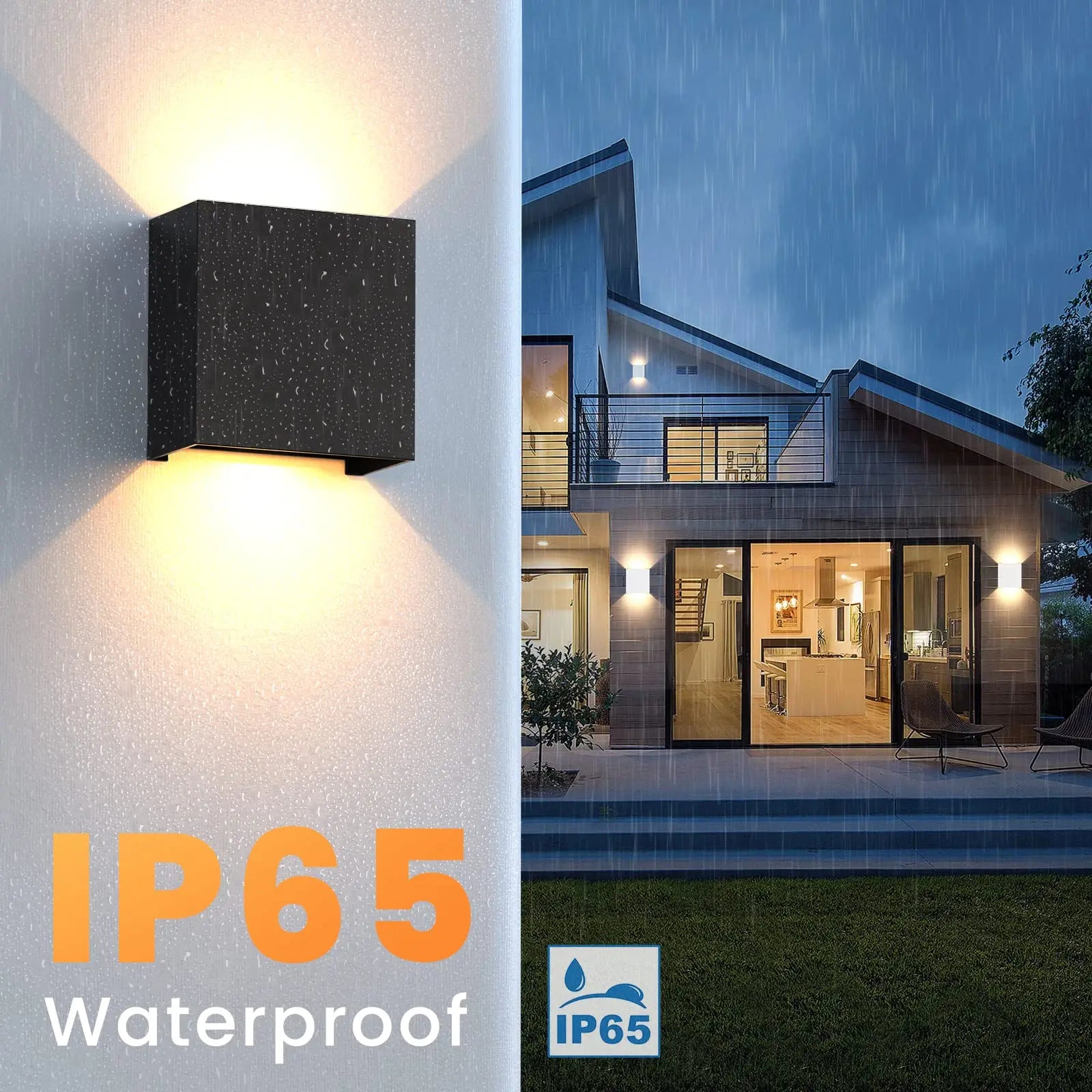 KICAAO 6W LED Wall Sconces - Modern Indoor & Outdoor IP65 Lighting