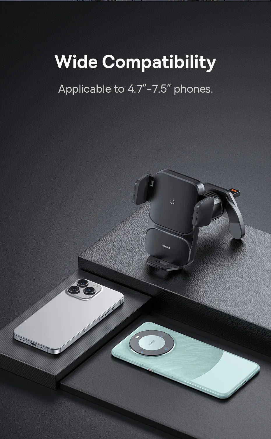 Baseus Infrared 15W QI Wireless Car Charger Phone Holder