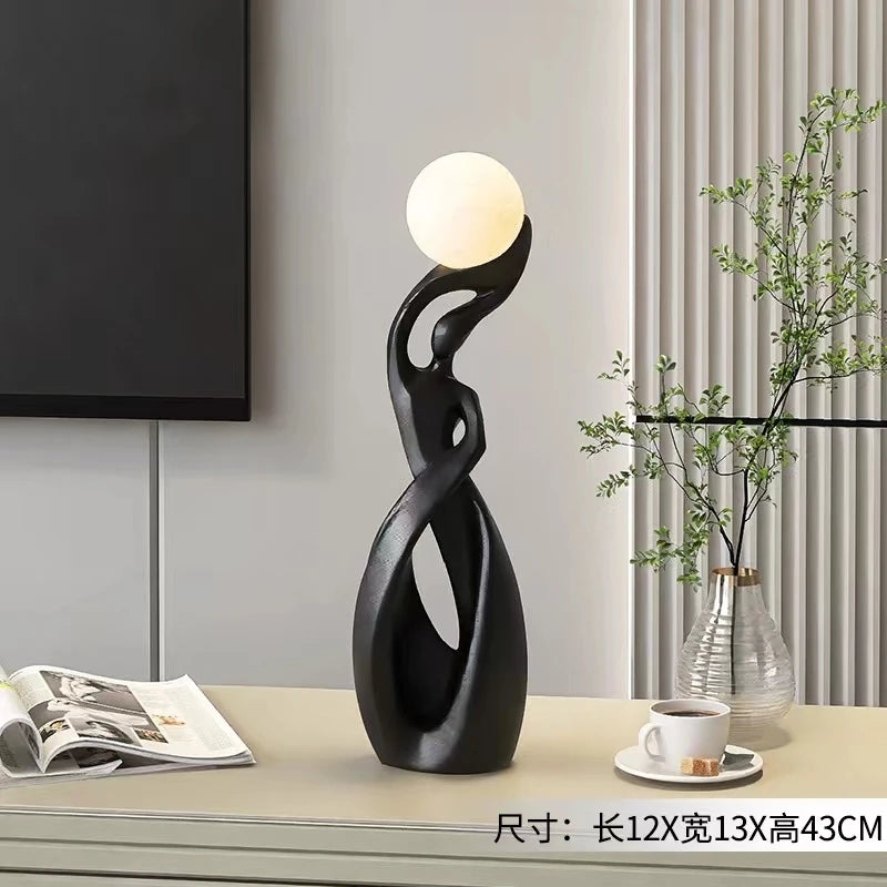 Nordic Abstract Luminous Floor Sculpture | Artistic Illumination