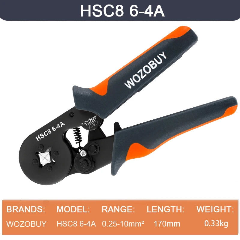 WOZOBUY Ferrule Crimping Tool Kit - Self-Adjustable Ratchet Wire Crimper